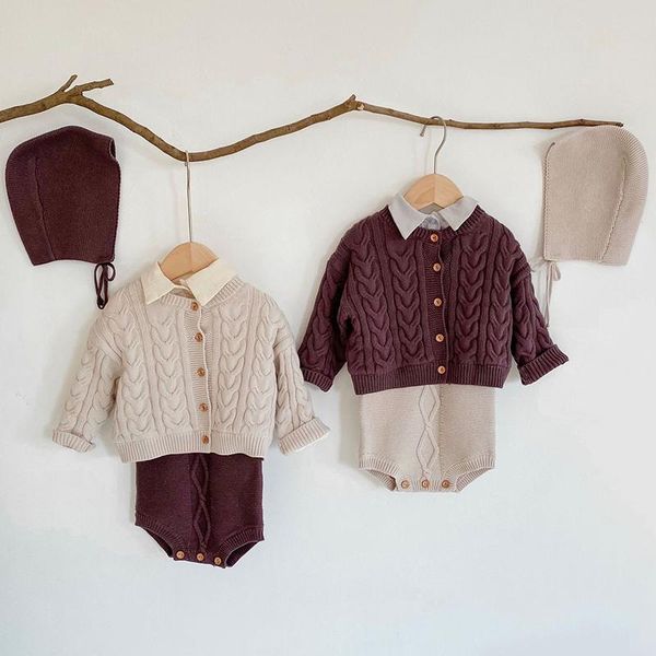 clothing sets infant baby boys girls knit coat + braces rompers long sleeve shirt autumn winter kids boy girl suit clothes, White
clothing sets infant baby boys girls knit coat + braces rompers long sleeve shirt autumn winter kids boy girl suit clothes, White