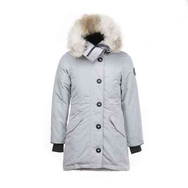 11 women's medium long slim jacket outdoor travel thickened white duck down wolf fur coat autumn and winter new trend, Black
11 women's medium long slim jacket outdoor travel thickened white duck down wolf fur coat autumn and winter new trend, Black