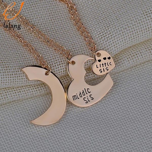 chains friendship pendent necklace little middle big sister love stitching women's jewelry valentine's day gift 3pcs/set, Silver
chains friendship pendent necklace little middle big sister love stitching women's jewelry valentine's day gift 3pcs/set, Silver