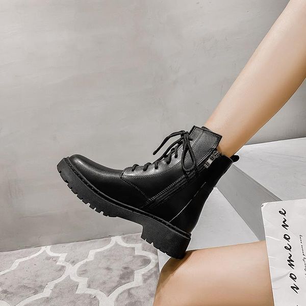 boots versatile leather women british side zipper thick style autumn winter 2021 heel short ins fashion, Black
boots versatile leather women british side zipper thick style autumn winter 2021 heel short ins fashion, Black