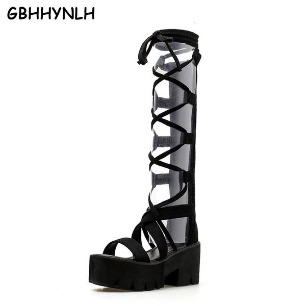 fashion suede mid calf women boots lacing high heels platform shoes open toe sandals female summer booties lja462, Black
fashion suede mid calf women boots lacing high heels platform shoes open toe sandals female summer booties lja462, Black