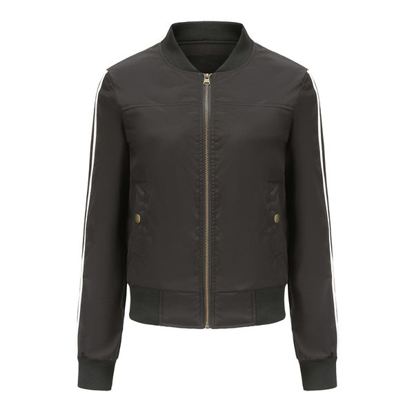 ladies short jacket quilted jacket european and american baseball uniforms pilot jackets ladies classic ladies clothing, Black;brown
ladies short jacket quilted jacket european and american baseball uniforms pilot jackets ladies classic ladies clothing, Black;brown