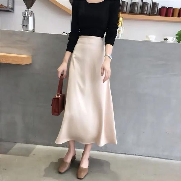 skirts basic solid satin skirt women spring summer 2021 fashion midi elegant high waisted korean style quality a-line, Black
skirts basic solid satin skirt women spring summer 2021 fashion midi elegant high waisted korean style quality a-line, Black