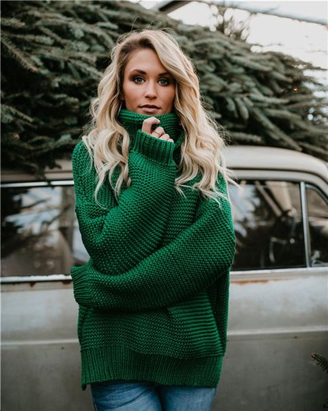 women's sweaters autumn winter turtleneck sweater women thick solid green knitted oversized warm long sleeve loose pullovers, White;black
women's sweaters autumn winter turtleneck sweater women thick solid green knitted oversized warm long sleeve loose pullovers, White;black