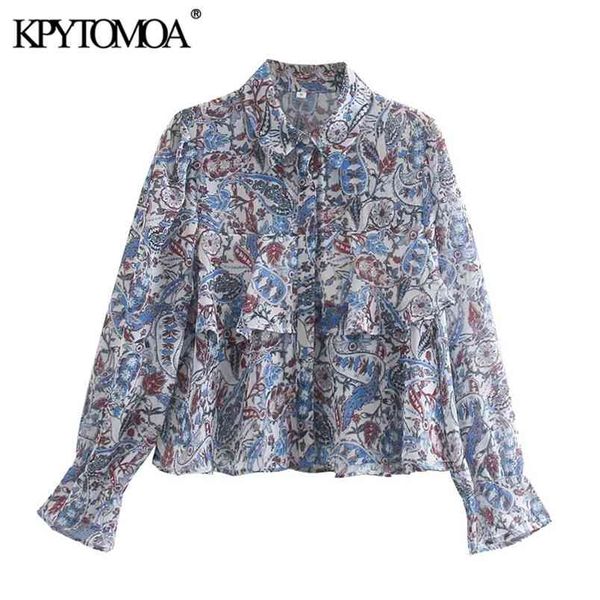 women fashion paisley print ruffled cropped blouses long sleeve button-up female shirts blusas chic 210420, White
women fashion paisley print ruffled cropped blouses long sleeve button-up female shirts blusas chic 210420, White