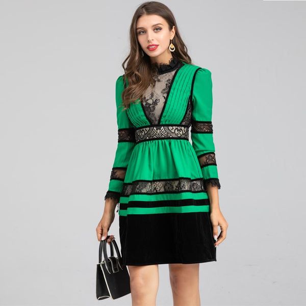 casual dresses women green short dress lace patchwork long-sleeve autumn spring office oversized, Black;gray
casual dresses women green short dress lace patchwork long-sleeve autumn spring office oversized, Black;gray