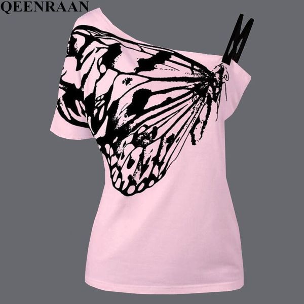 women's t-shirt 2021 summer butterfly off shoulder print t shirt women cotton slim sling shirts chemise femme camisas mujer, White
women's t-shirt 2021 summer butterfly off shoulder print t shirt women cotton slim sling shirts chemise femme camisas mujer, White