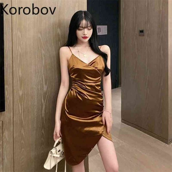 korobov korean spaghetti strap a-line women dress summer elegant female dresses v nek ruched vestidos femme 210430, Black;gray
korobov korean spaghetti strap a-line women dress summer elegant female dresses v nek ruched vestidos femme 210430, Black;gray