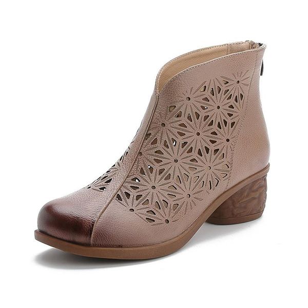 boots summer women thick bottom breathable shoes genuine leather med heel shoe casual hollow, Black
boots summer women thick bottom breathable shoes genuine leather med heel shoe casual hollow, Black