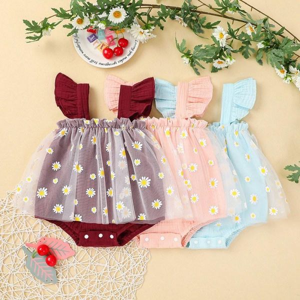 summer born baby girls clothing infant girl flare sleeve cute daisy print bodysuit net yarn dress casual jumpsuit rompers, Blue
summer born baby girls clothing infant girl flare sleeve cute daisy print bodysuit net yarn dress casual jumpsuit rompers, Blue