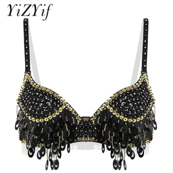 bras womens dancewear sparkly beaded sequin tassels push up underwired bra rave dance club wear belly dancing costume, Red;black
bras womens dancewear sparkly beaded sequin tassels push up underwired bra rave dance club wear belly dancing costume, Red;black