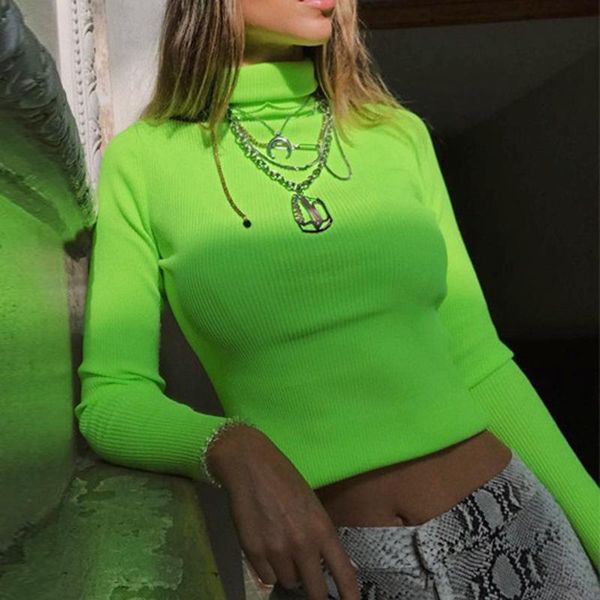 women's sweaters women knitted ribbed clothes neon green turtleneck shirts long sleeve slim fit winter autumn shirt pullover m0243, White;black
women's sweaters women knitted ribbed clothes neon green turtleneck shirts long sleeve slim fit winter autumn shirt pullover m0243, White;black