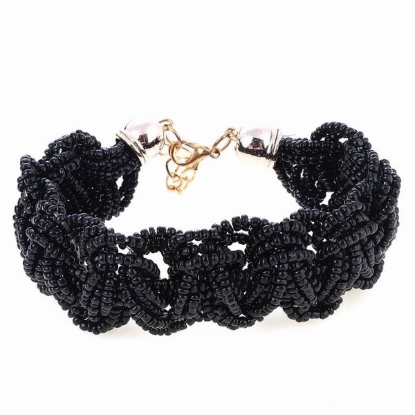 link, chain fashion bohemian vintage colorful handmade bead weave chains bracelets for women jewelry accessories, Black
link, chain fashion bohemian vintage colorful handmade bead weave chains bracelets for women jewelry accessories, Black