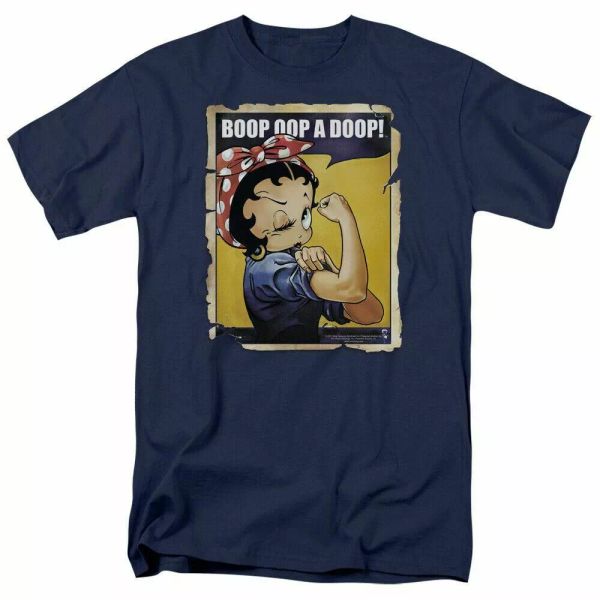 betty boop power kids youth t shirt licensed classic cartoon tee navy, White;black 
betty boop power kids youth t shirt licensed classic cartoon tee navy, White;black
