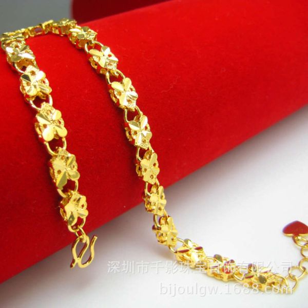 qianying jewelry high imitation 24k full gold 999 bracelet four leaf clover 999 gold bridal jewelry, Black
qianying jewelry high imitation 24k full gold 999 bracelet four leaf clover 999 gold bridal jewelry, Black