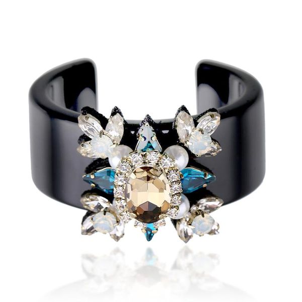 bangle haha&toto trendy black resin inlaid handmade crystal beaded flower statement women jewelry 3325
bangle haha&toto trendy black resin inlaid handmade crystal beaded flower statement women jewelry 3325