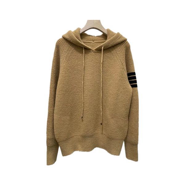 college 2021 winter women's new thick hooded solid color loose pullover sweater wool blend, White;black
college 2021 winter women's new thick hooded solid color loose pullover sweater wool blend, White;black