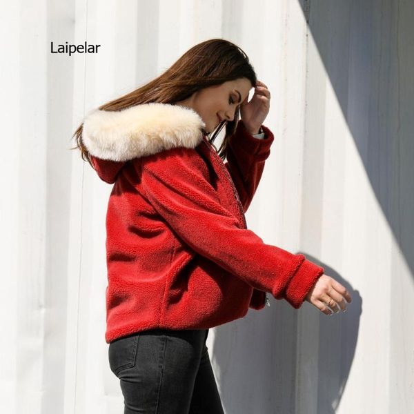 women's fur & faux casual jacket women fall/winter hooded plush loose coat teddy female thick warmth padded coats, Black
women's fur & faux casual jacket women fall/winter hooded plush loose coat teddy female thick warmth padded coats, Black