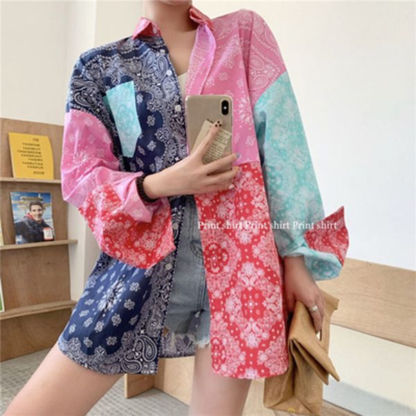 women's blouses & shirts superaen patchwork design in varying colors, retro women's blouses with turtlenecks facing down gign, White
women's blouses & shirts superaen patchwork design in varying colors, retro women's blouses with turtlenecks facing down gign, White
