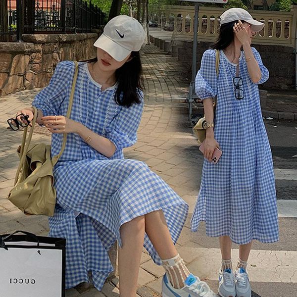 6682# summer thin plaid maternity long dress elegant casual large size loose clothes for pregnant women pregnancy can nursing dresses, White
6682# summer thin plaid maternity long dress elegant casual large size loose clothes for pregnant women pregnancy can nursing dresses, White