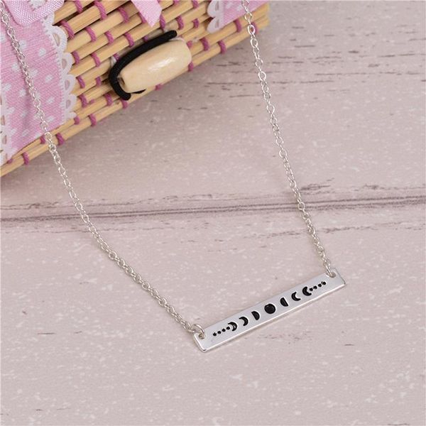 women jewelry moon phase necklace simple eclipse pendant clavicle chain cross collares necklaces, Silver
women jewelry moon phase necklace simple eclipse pendant clavicle chain cross collares necklaces, Silver