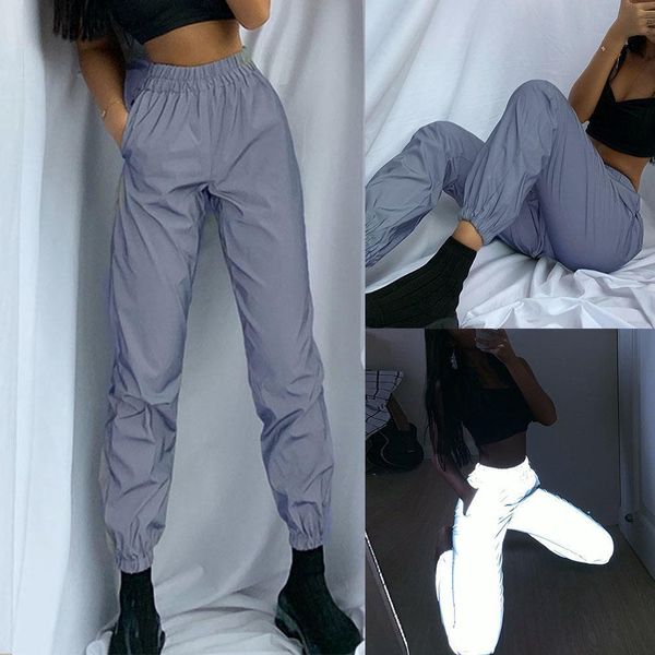 sweatpant flash reflective joggers women capri party night jogge long elastic waist ankle tie trousers fashion trend, Black;white
sweatpant flash reflective joggers women capri party night jogge long elastic waist ankle tie trousers fashion trend, Black;white