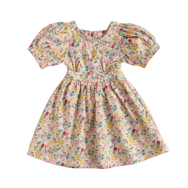girl's dresses 1-7y summer princess kids girls dress flowers print puff sleeve back bowknot a-line, Red;yellow
girl's dresses 1-7y summer princess kids girls dress flowers print puff sleeve back bowknot a-line, Red;yellow
