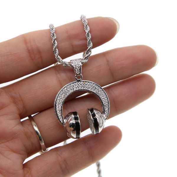 pendant necklaces dj headphone music necklace for men women hip hop bling pave cz tone headset hip-hop jewelry 24" chain, Silver
pendant necklaces dj headphone music necklace for men women hip hop bling pave cz tone headset hip-hop jewelry 24" chain, Silver