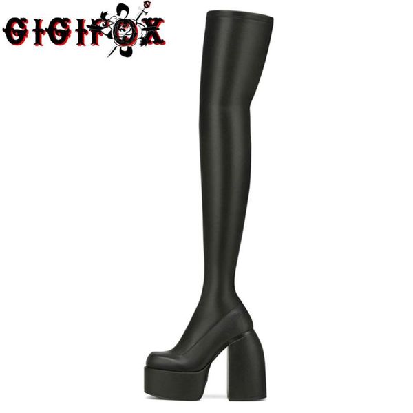boots gigifox big size 43 over the knee women stretch high heels thigh thick platform chunky shoes, Black
boots gigifox big size 43 over the knee women stretch high heels thigh thick platform chunky shoes, Black