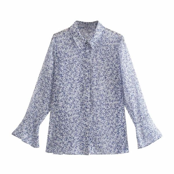 women's blouses & shirts 2021 women vintage flowers print flare long sleeve shirt chic female casual loose, White
women's blouses & shirts 2021 women vintage flowers print flare long sleeve shirt chic female casual loose, White