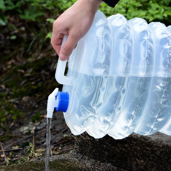hydration packs 5l-15l outdoor collapsible foldable bucket water bag camping containers drinking storage bladder