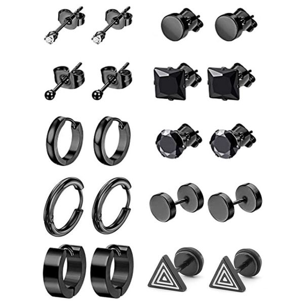 stud 10 pairs of stainless steel earrings men's small ball cartilage endless black and women's set, Golden;silver
stud 10 pairs of stainless steel earrings men's small ball cartilage endless black and women's set, Golden;silver
