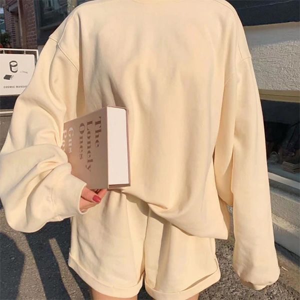women's tracksuits 2021 womens tracksuit with shorts 2 piece set solid oversize sweatshirt + drawstring sporting suit streetwear, Gray
women's tracksuits 2021 womens tracksuit with shorts 2 piece set solid oversize sweatshirt + drawstring sporting suit streetwear, Gray