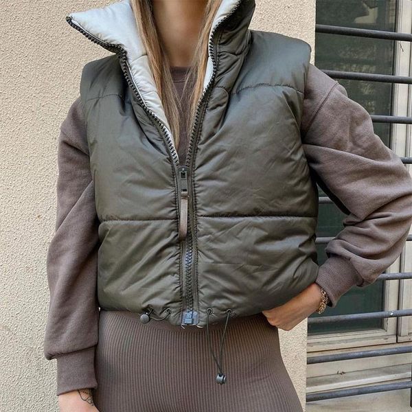 women's vests vest parkas sleeveless stand collar double 2021 winter female coat zipper drawstring warm casual fashion outwear, Black;white
women's vests vest parkas sleeveless stand collar double 2021 winter female coat zipper drawstring warm casual fashion outwear, Black;white