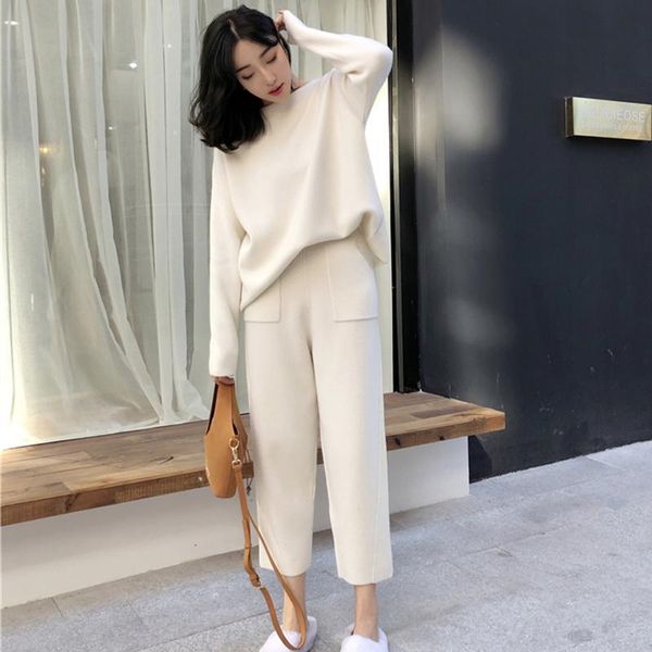 two piece dress women sweater knitted sets slim tracksuit 2021 autumn winter fashion sweatshirts sporting suit female, White
two piece dress women sweater knitted sets slim tracksuit 2021 autumn winter fashion sweatshirts sporting suit female, White