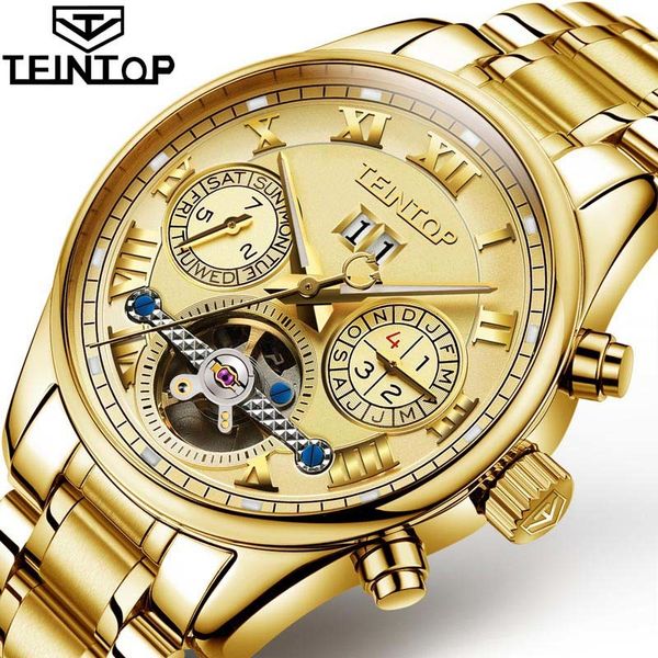 teingold watches men luxury trademark tours automatic mechanics clock luminous waterproof sapphire clocks, Slivery;brown
teingold watches men luxury trademark tours automatic mechanics clock luminous waterproof sapphire clocks, Slivery;brown