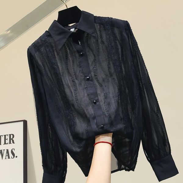 women's blouses & shirts long sleeve blouse women spring summer 2021 lace flower shirt ladies office black blusas, White
women's blouses & shirts long sleeve blouse women spring summer 2021 lace flower shirt ladies office black blusas, White