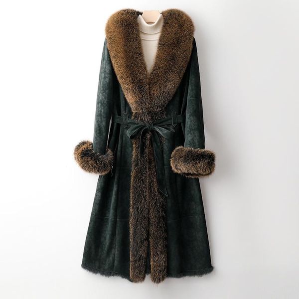 women's fur & faux 2021 shor real natural coat with super big collar belt luxury style thick warm women winter jacket, Black
women's fur & faux 2021 shor real natural coat with super big collar belt luxury style thick warm women winter jacket, Black