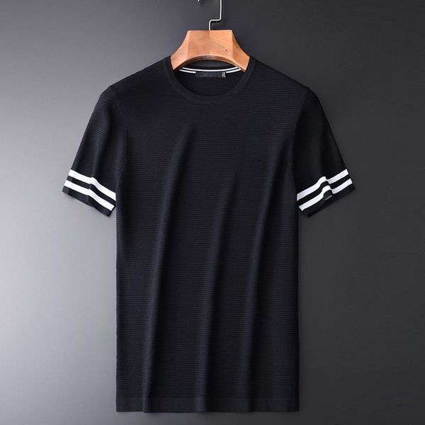 men's t-shirts classic mens luxury knitted stripe round collar men t-shirt plus size 4xl summer short sleeve elastic fabric man, White;black
men's t-shirts classic mens luxury knitted stripe round collar men t-shirt plus size 4xl summer short sleeve elastic fabric man, White;black
