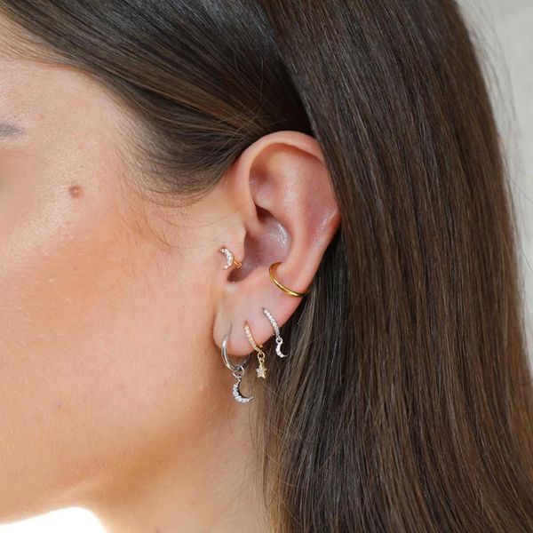 slovecabin original 925 sterling silver moon & star crystal hoop earrings with clear cz for women 2021 fashion jewelry making huggie, Golden;silver
slovecabin original 925 sterling silver moon & star crystal hoop earrings with clear cz for women 2021 fashion jewelry making huggie, Golden;silver