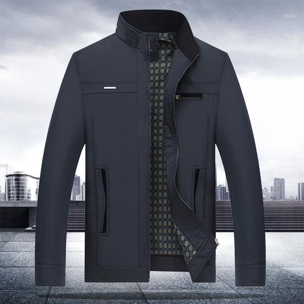 spring men's stand-up collar stitching jacket casual thin color matching jackets, Black;brown
spring men's stand-up collar stitching jacket casual thin color matching jackets, Black;brown