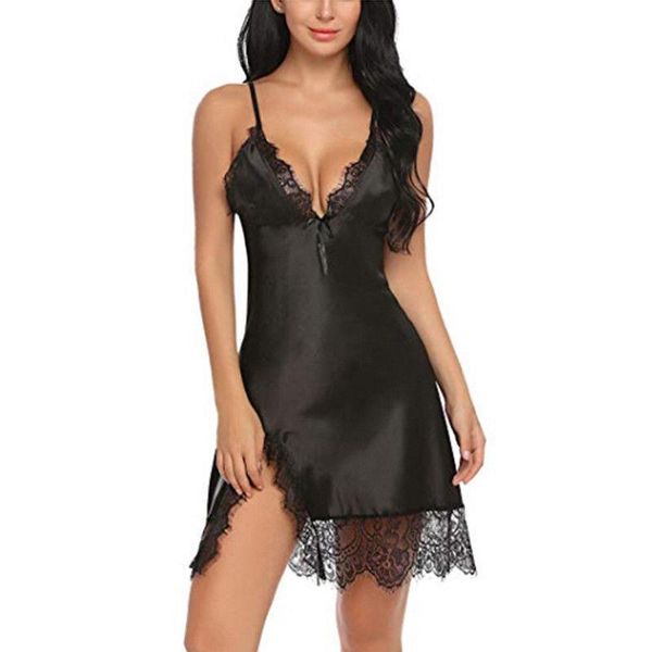 womens sleepwears v neck lace sleepwear women black nightgowns satin babydoll erotic nightdress night gown lingerie, Black;red
womens sleepwears v neck lace sleepwear women black nightgowns satin babydoll erotic nightdress night gown lingerie, Black;red