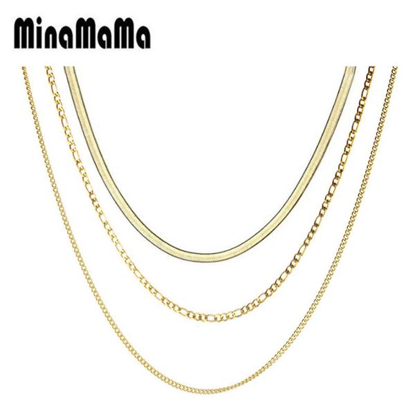 chains stainless steel 3 layers multilayers figaro chain necklaces for women girls choker collar trendy hip hop jewelry, Silver
chains stainless steel 3 layers multilayers figaro chain necklaces for women girls choker collar trendy hip hop jewelry, Silver