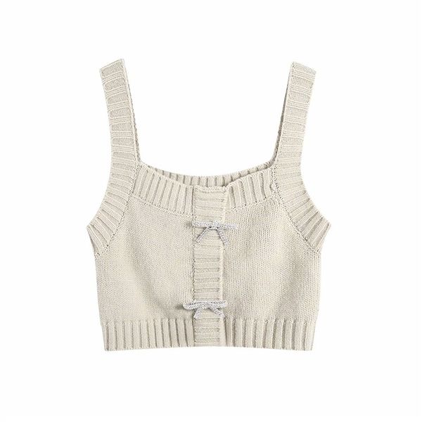 women's sweaters women fashion jewelry bow button knitted short pullover sling ladies casual sleeveless elastic za autumn swe, White;black
women's sweaters women fashion jewelry bow button knitted short pullover sling ladies casual sleeveless elastic za autumn swe, White;black
