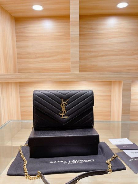 designer yves saint laurent ysl bag classic rhombus chain leather luxury shoulder bags designers clutch women handbag