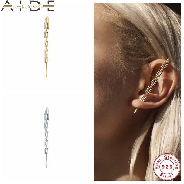 aide s925 sterling silver stud earrings crawler hook for girl chain shape diagonal line ear bone clip cuff piercing earring, Golden;silver
aide s925 sterling silver stud earrings crawler hook for girl chain shape diagonal line ear bone clip cuff piercing earring, Golden;silver