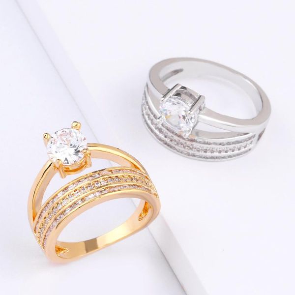 wedding rings european and american classic fashion cubic zirconia four prong woman bride engagement jewelry ring anniversary gifts, Slivery;golden
wedding rings european and american classic fashion cubic zirconia four prong woman bride engagement jewelry ring anniversary gifts, Slivery;golden