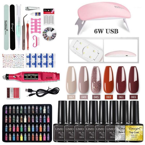 limegirl manicure set 6/54w led lamp 8ml gel nail polish art semi-permanent uv kit tools for kit1
limegirl manicure set 6/54w led lamp 8ml gel nail polish art semi-permanent uv kit tools for kit1
