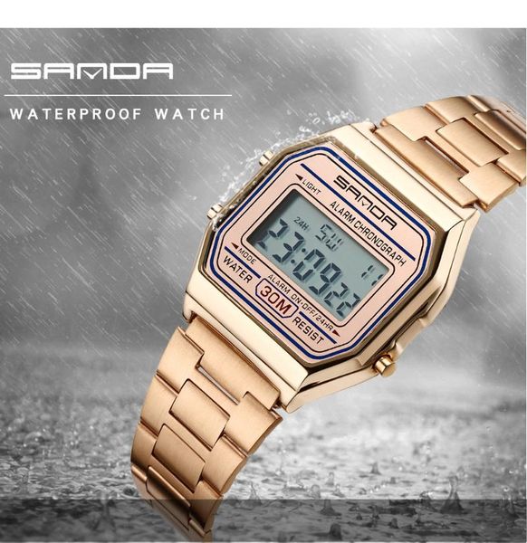 wrist support sanda digital watch woman famous steel strap men sport electronic ladies water rresistant clock, Black;red
wrist support sanda digital watch woman famous steel strap men sport electronic ladies water rresistant clock, Black;red
