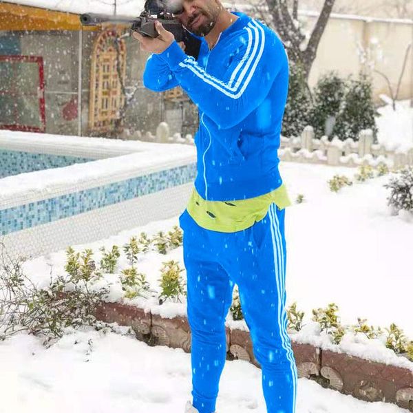 men's tracksuits autumn suit running sports two-piece three-pole zipper cardigan jacket + guard pants casual jogging track and fi, Gray
men's tracksuits autumn suit running sports two-piece three-pole zipper cardigan jacket + guard pants casual jogging track and fi, Gray